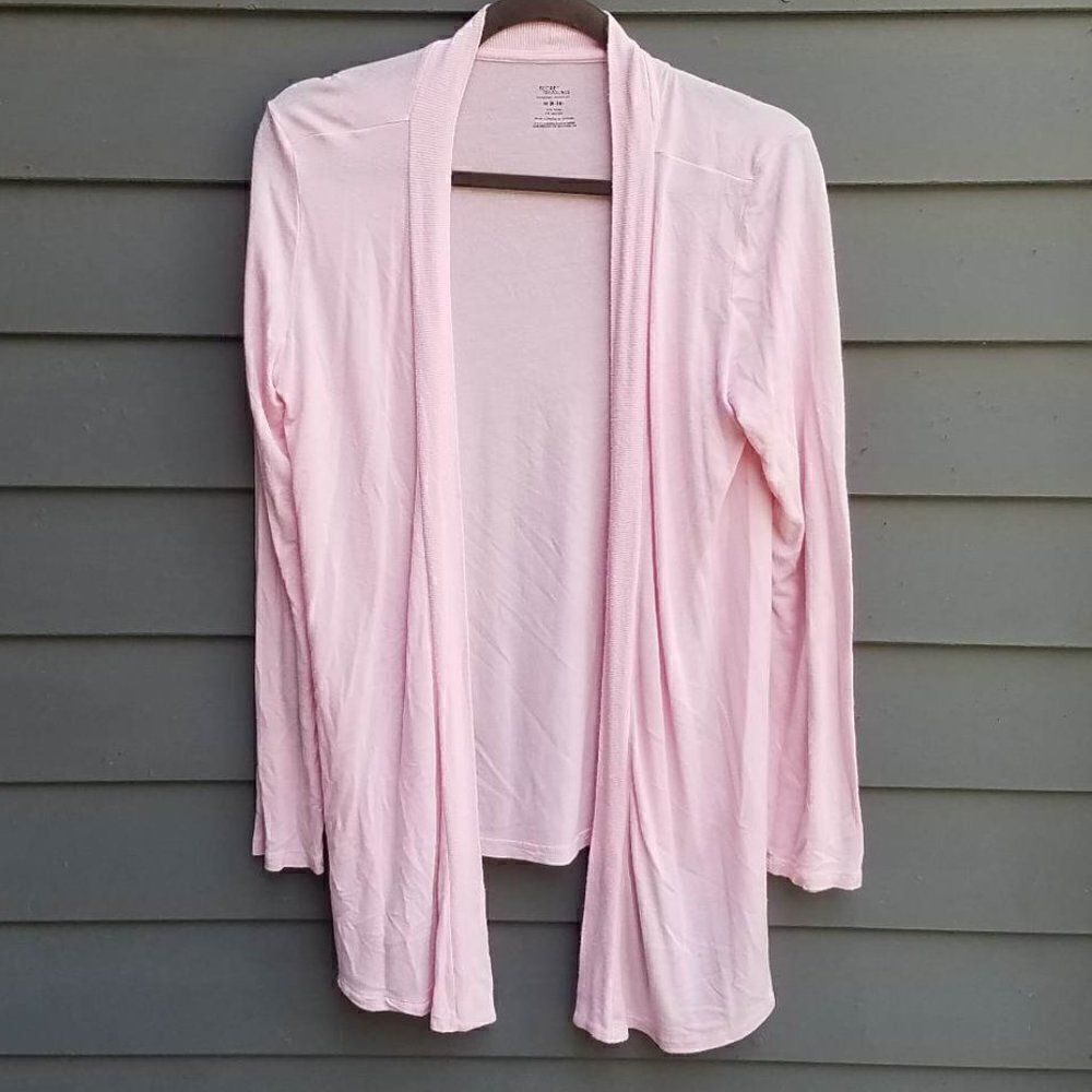 Secret Treasures Open Front Light Pink Cardigan Size Medium